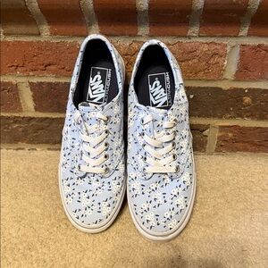 Vans Light Blue Floral Lace-Up Sneakers